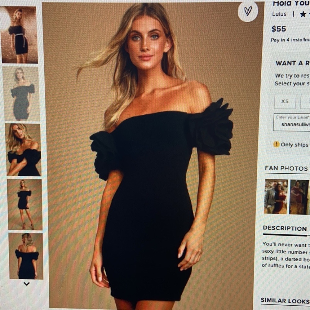 WORN ONCE Off the shoulder puffy sleeve body con!